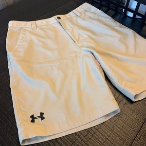 Under Armour Tan Golf Shorts Size 34” - Ships Fast